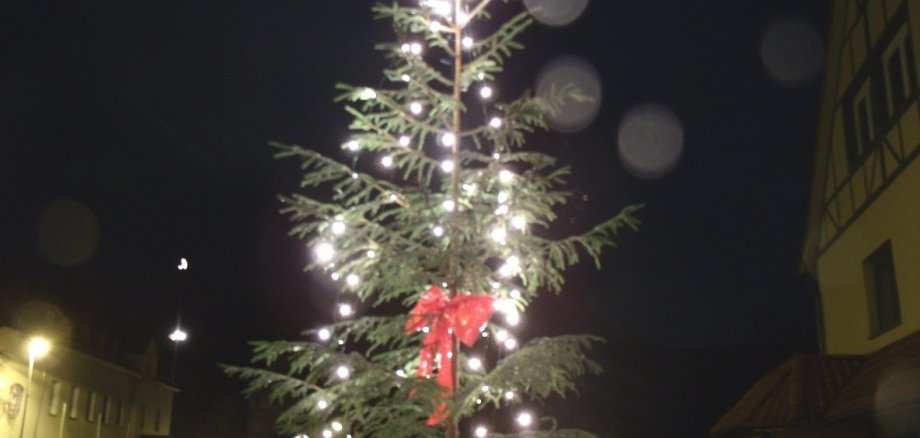 Beleuchteter Weihnachtsbaum 